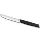 Victorinox Swiss Modern Tomato and Table Knife , 11 CM , Wavy Black. BLACK