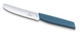 Victorinox Swiss Modern Tomato and Table Knife , 11 CM , Wavy - Cornflower Blue