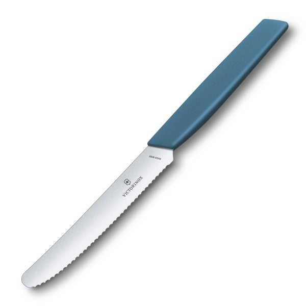 Victorinox Swiss Modern Tomato and Table Knife , 11 CM , Wavy - Cornflower Blue - Mabrook Hotel Supplies