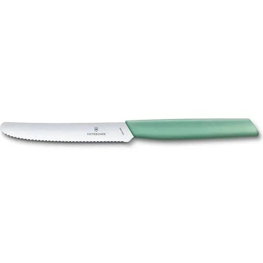 Victorinox Swiss Modern Tomato and Table Knife , 11 CM , Wavy Mint. - Mabrook Hotel Supplies