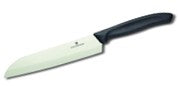 VICTORINOX SANTOKU KNIFE, CERAMICLINE, FIBROX 17 CM BLACK