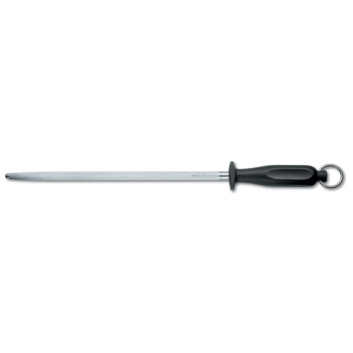 VICTORINOX KITCHEN SHARPENING STEEL, ROUND, BLACK, MIDDLE FINE CUT - 25 CM - Mabrook Hotel Supplies
