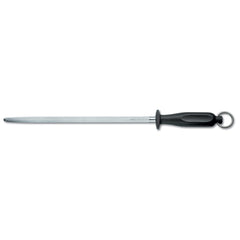 VICTORINOX KITCHEN SHARPENING STEEL, ROUND, BLACK, MIDDLE FINE CUT - 25 CM - Mabrook Hotel Supplies