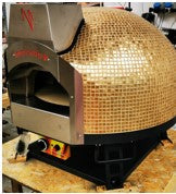 Baby 75 Gold Mosaic tiles Gas Pizza Oven. - Mabrook Hotel Supplies