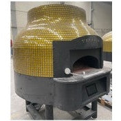 Fixed Base Gas Pizza Oven with Fairy Gold Mosiac Color. - Mabrook Hotel Supplies