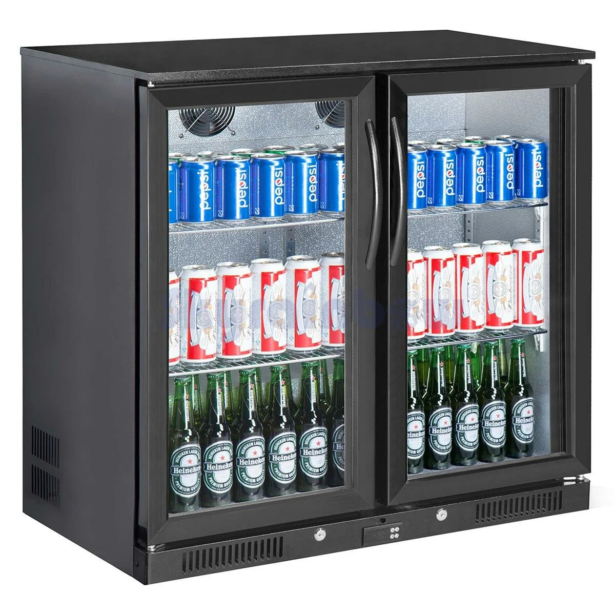 2 HINGED DOOR BACK BAR COOLER - Mabrook Hotel Supplies