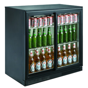 2 SLIDING DOOR BACK BAR COOLER