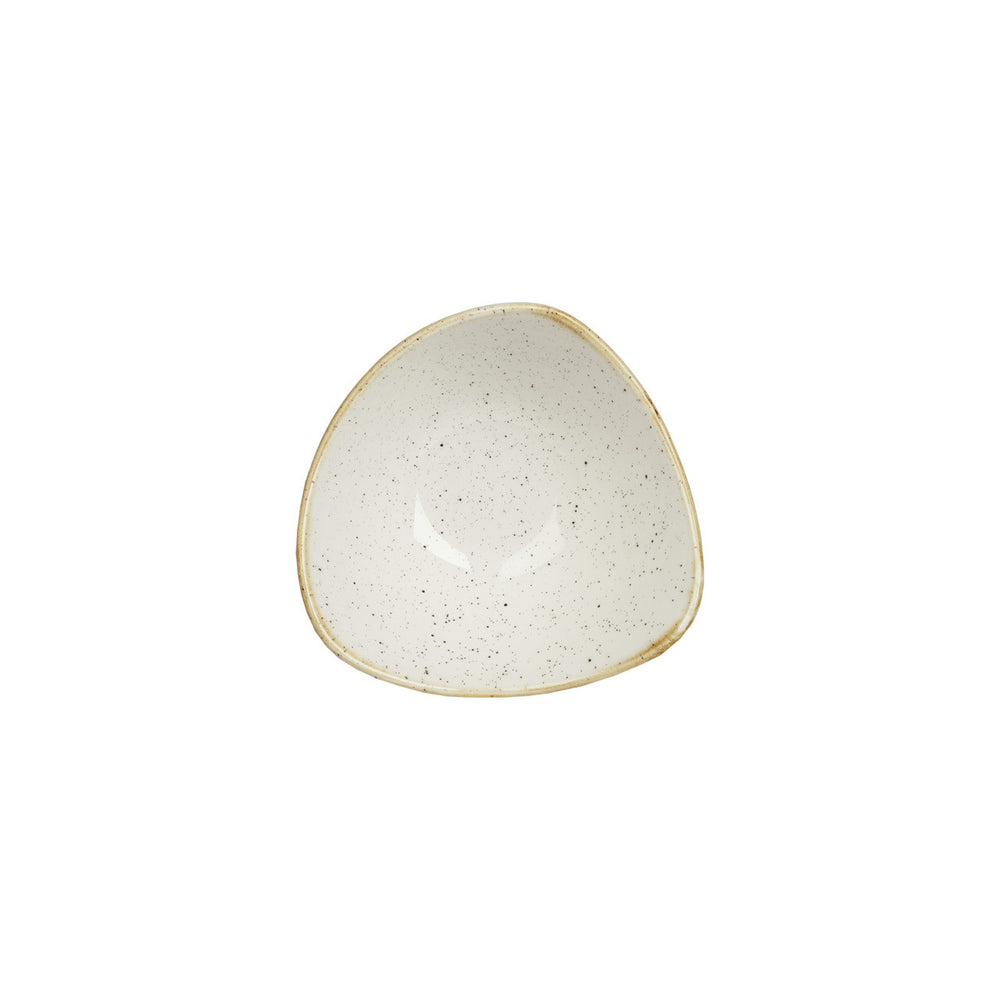 CHURCHILL  STONECAST TRIANGLE BOWL BARLEY WHITE CHINA - 21 OZ, W 22.6 CM - Mabrook Hotel Supplies