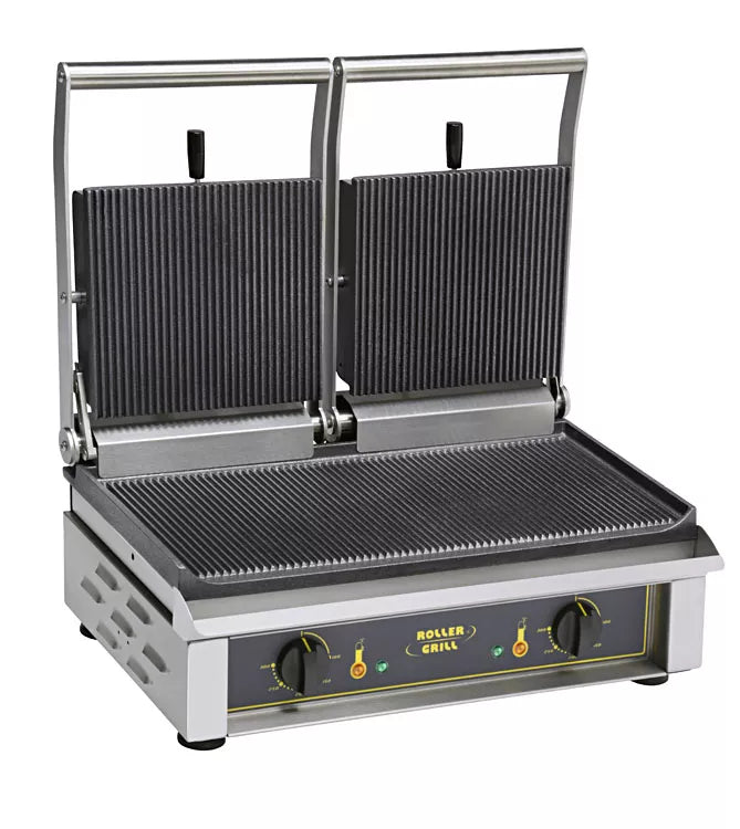 SANDWICH DOUBLE CONTACT GRILLS FITTED W_CAST IRON PLATES, POWER: 2 X 2KW, 230V_50HZ_1PH, QUICK RISIN - Mabrook Hotel Supplies