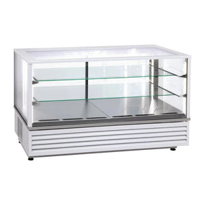 ROLLER GRILL CD1200 W COUNTERTOP 3 X 1/1GN WHITE REFRIGERATED DISPLAY - W1200MM - Mabrook Hotel Supplies