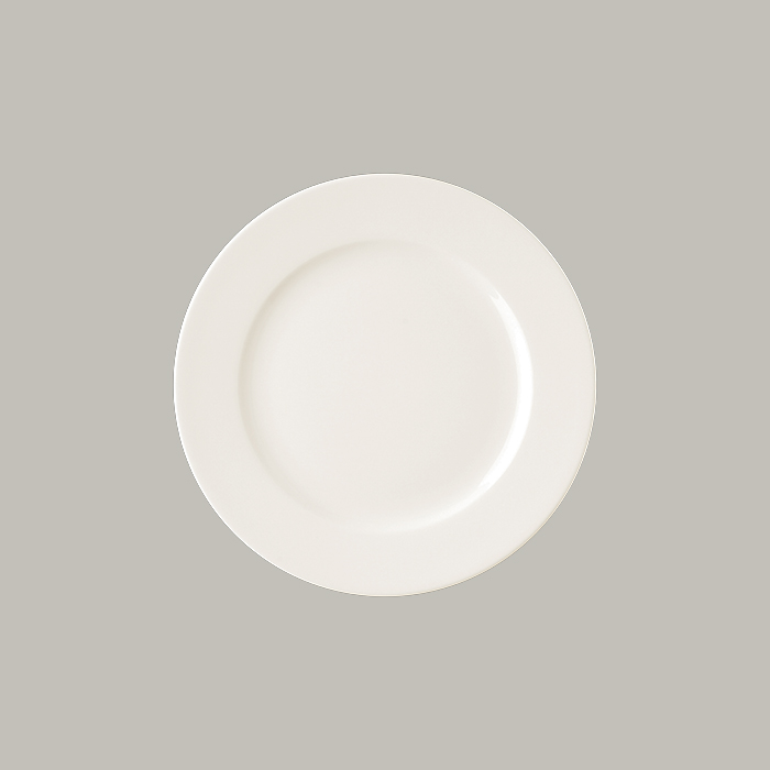 RAK BANQUET FLAT ROUND RIM PLATE IVORY, DIM: 25 D X 2.3 H CM. - Mabrook Hotel Supplies