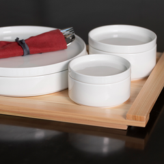 NORDIC RIMLESS STACKABLE FLAT PLATE, DIA. 23 CM - Mabrook Hotel Supplies