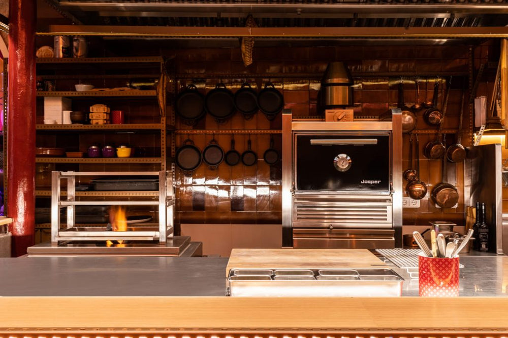 Countertop Charcoal Oven HJX Pro Mini - Red Color . - Mabrook Hotel Supplies