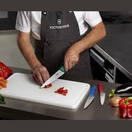VICTORINOX KITCHEN & CARVING KNIFE, 19 CM, GREEN FIBROX HANDLE - Mabrook Hotel Supplies