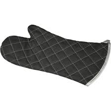 BLACK FLAME RETARDANT OVEN MITTS, LENGTH: 17 INCHES - Mabrook Hotel Supplies
