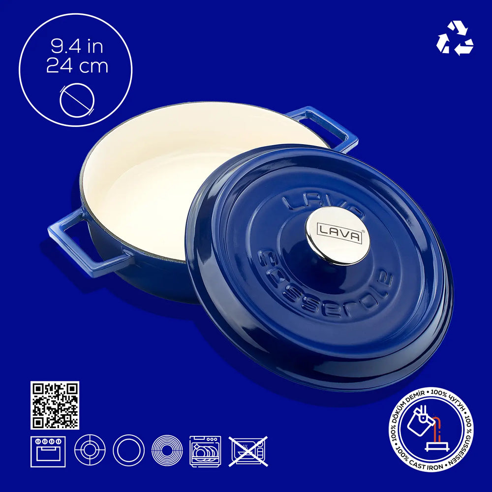 LAVA MULTI-PURPOSE CASSEROLES - 24 CM - Mabrook Hotel Supplies
