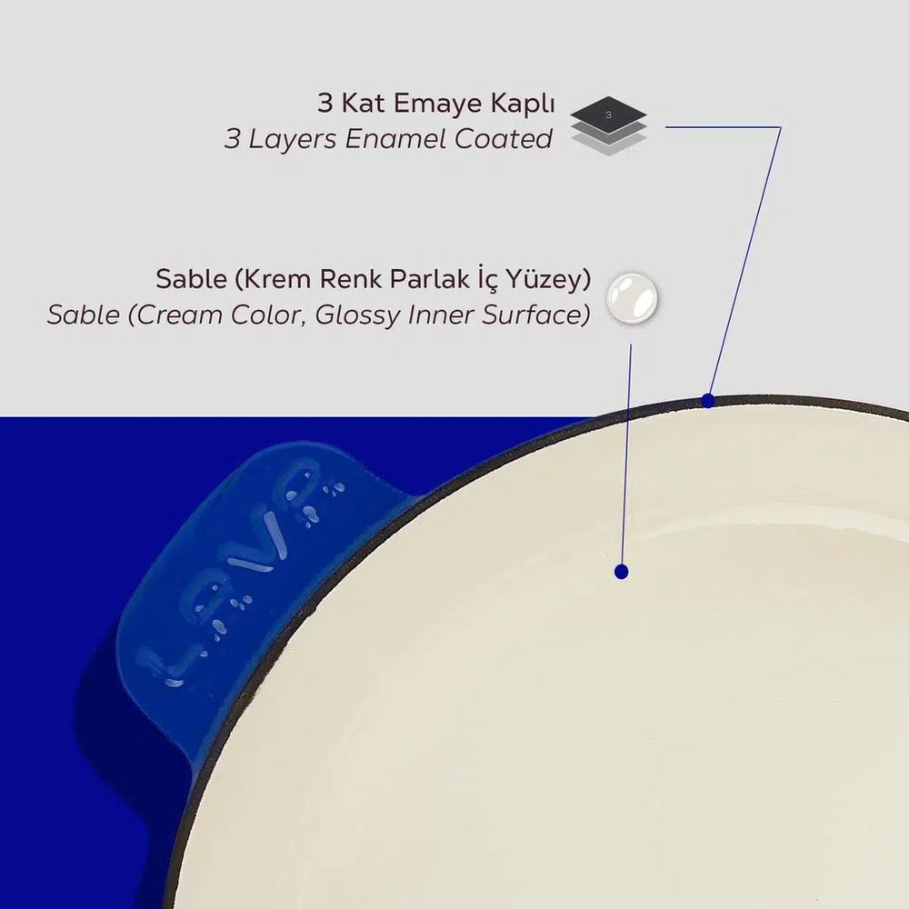 LAVA GRILL PAN SABLE BLUE - Ø28 CM - Mabrook Hotel Supplies