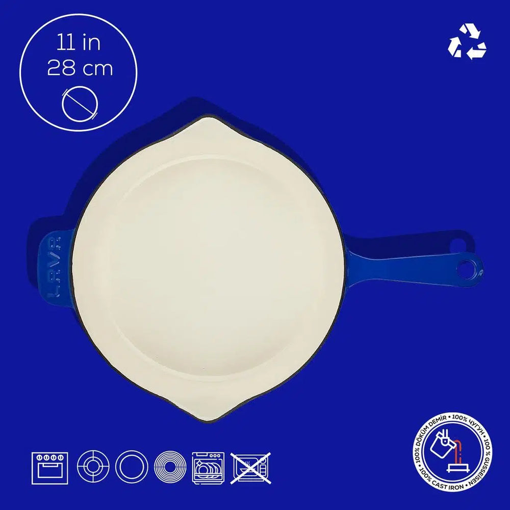 LAVA GRILL PAN SABLE BLUE - Ø28 CM - Mabrook Hotel Supplies