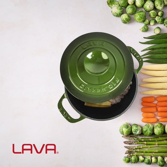 LAVA DOKUM YUVARLAK TENCERE DOKUM DEMIR KAPAK EXPERIENCE SERISI CAP(Ø)23CM - Mabrook Hotel Supplies