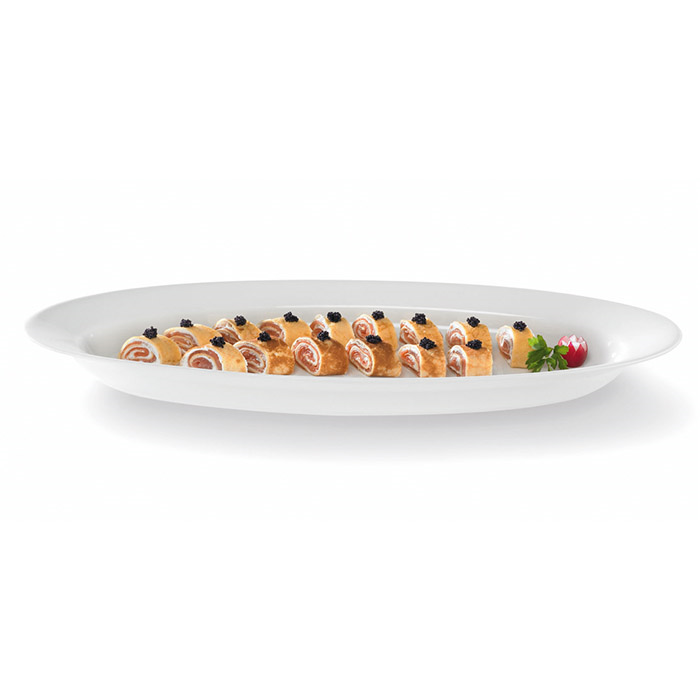 BUFFET OVAL PLATTER, COLOR: IVORY, DIM.: 56X21X5.5 CM, CAP: 74.4 OZ/ 220 CL - Mabrook Hotel Supplies