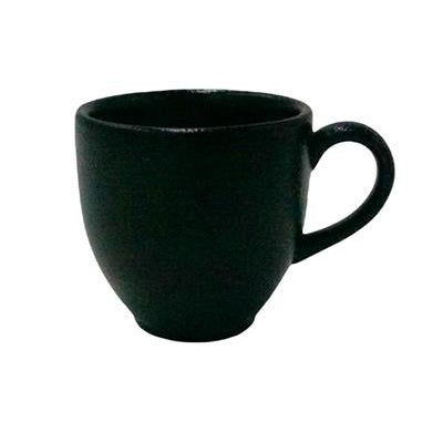 NEO FUSION BLACK CLASSIC NON STACKABLE CUP. CAP: 28 CL , 9.45 OZ. CORRESPONDING SAUCER RAK-NFCLSA17BK - Mabrook Hotel Supplies