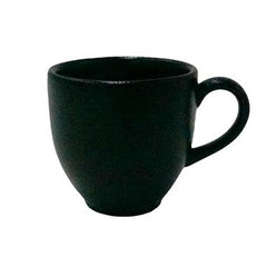 NEO FUSION BLACK CLASSIC NON STACKABLE CUP. CAP: 9 CL , 3.05 OZ. CORRESPONDING SAUCER CODE RAK-NFCLSA13BK - Mabrook Hotel Supplies