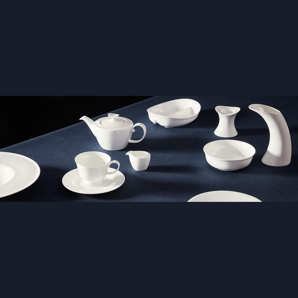 RAK BONE CHINA BRAVURA SAUCER FOR PEDESTAL CUP IVORY, 17 CM. CUP CODE: BCBVPNC23 - Mabrook Hotel Supplies