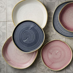 STONECAST BLUEBERRY WALLED PLATE 8.67". - Mabrook Hotel Supplies