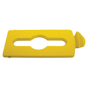 MIXED RECYCLING LID FOR SLIM JIM RECYCLING STATION, YELLOW COLOR. - Mabrook Hotel Supplies