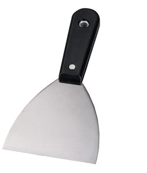 "S/S SPATULA W/PLASTIC HANDLE, THICKNESS: 1.0MM, SIZE: 7.5CM." - Mabrook Hotel Supplies