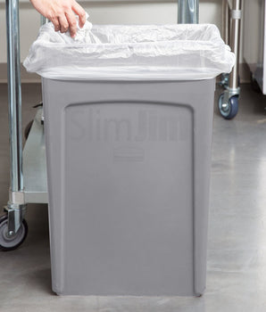 RUBBERMAID, SLIM JIM RECTSNGULAR TRASH CAN - GRAY - Mabrook Hotel Supplies