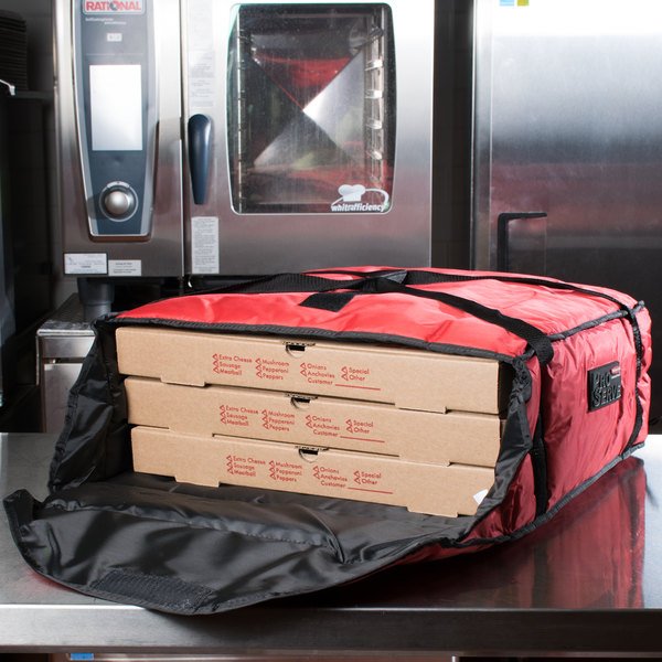 RUBBERMAID PROSERVE® PIZZA DELIVERY BAG RED LARGE - Mabrook Hotel Supplies
