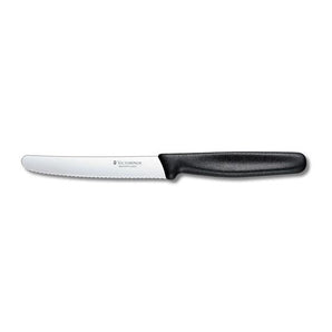 VICTORINOX TOMATO KNIFE SWISS CLASSIC WAVY BLACK - 11 CM - Mabrook Hotel Supplies