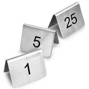 TABLE NUMBERS S/S 1-25 - Mabrook Hotel Supplies