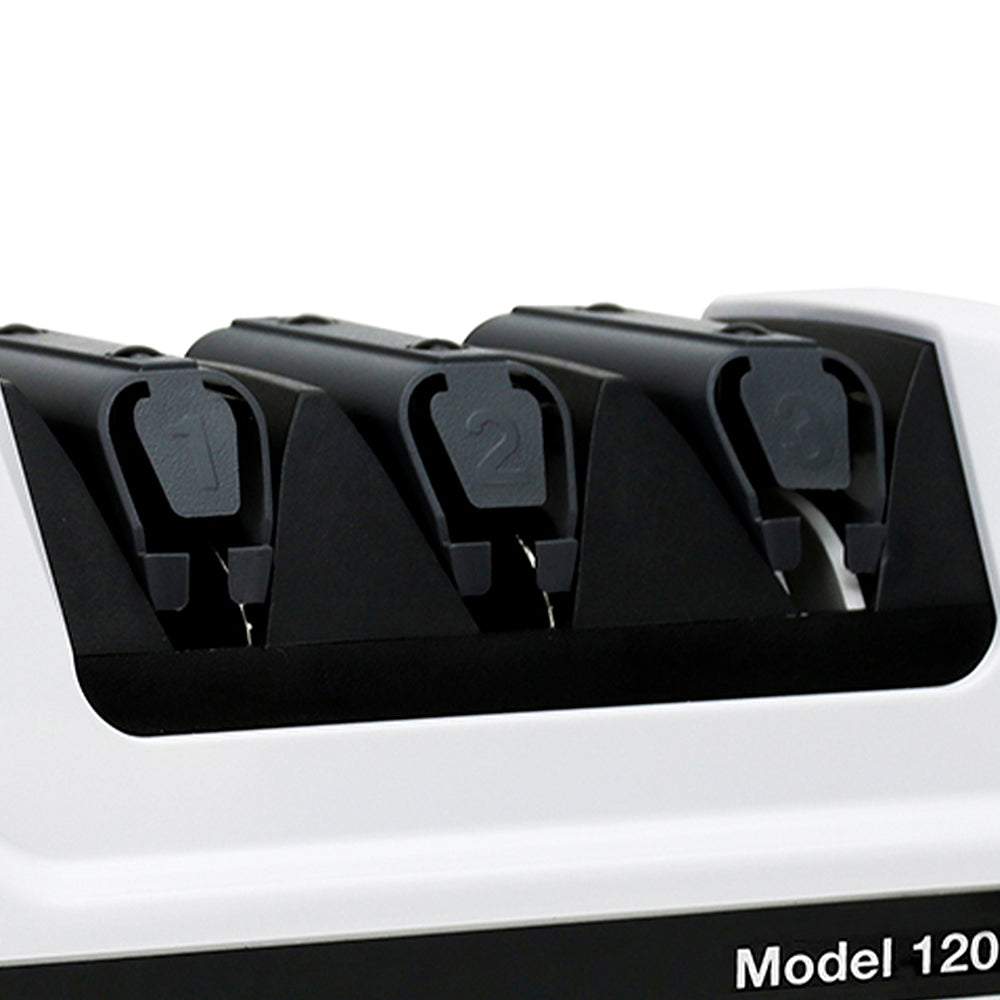 Chef's Choice Model 120 3-Stage Professional Electric Knife Sharpener, White - Mabrook Hotel Supplies