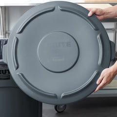 RUBBERMAID, BRUTE ROUND LID FOR 55 GALLON CONTAINER - GRAY - Mabrook Hotel Supplies