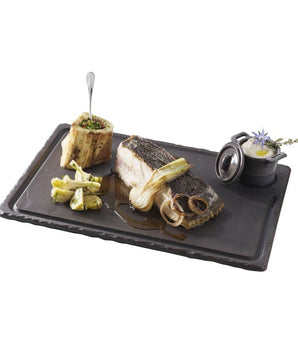 REVOL STEAK PLATE 33X24CM - BASALT - Mabrook Hotel Supplies