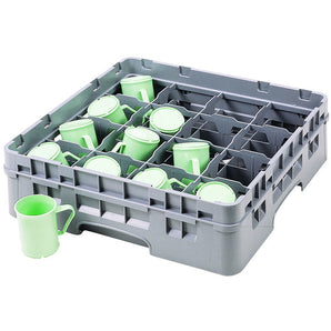 CAMBRO, 16-COMPARTMENT FULL SIZE CUP RACK- SOFT GRAY - Mabrook Hotel Supplies