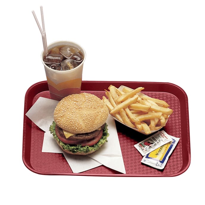 CAMBRO FAST FOOD TRAY CRANBERRY - 30X41 CM - Mabrook Hotel Supplies