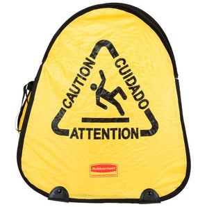 Rubbermaid Folding Safety Cone - Multilingual Caution Imprint - Mabrook Hotel Supplies