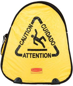 Rubbermaid Folding Safety Cone - Multilingual Caution Imprint - Mabrook Hotel Supplies