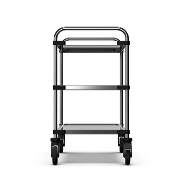 RIEBER STAINLESS STEEL SERVICE TROLLEY 3 SHELVES - Mabrook Hotel Supplies