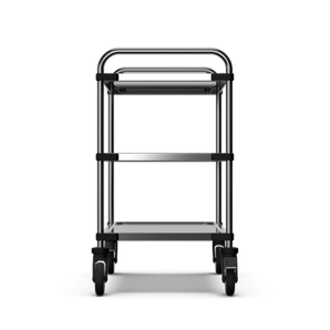 RIEBER STAINLESS STEEL SERVICE TROLLEY 3 SHELVES - Mabrook Hotel Supplies