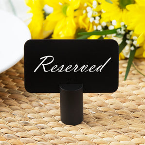 ROUND CAST ALUMINIUM CARD HOLDER, BLACK ANODIZED, 0.875 DIA - Mabrook Hotel Supplies