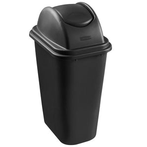 RUBBERMAID, SWING DOME LID FOR RECTANGULAR TRASH CAN 10.25 GAL - BLACK - Mabrook Hotel Supplies