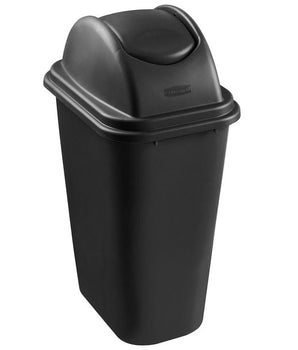 RUBBERMAID, SWING DOME LID FOR RECTANGULAR TRASH CAN 10.25 GAL - BLACK - Mabrook Hotel Supplies