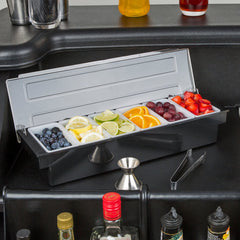 6 COMPARTMENT PLASTIC CONDIMENT DISPENSER - Mabrook Hotel Supplies