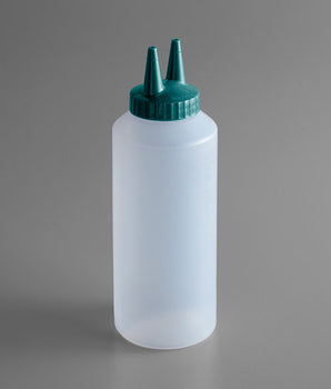 TWIN TIP SQUEEZE BOTTLE WITH COLOR TOP, 12 OZ - Mabrook Hotel Supplies