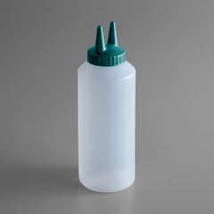 TWIN TIP SQUEEZE BOTTLE WITH COLOR TOP, 12 OZ - Mabrook Hotel Supplies