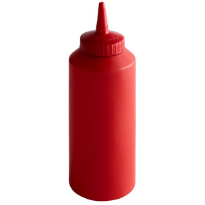 SQUEEZE BOTTLE DISPENSER RED 12 OZ - Mabrook Hotel Supplies